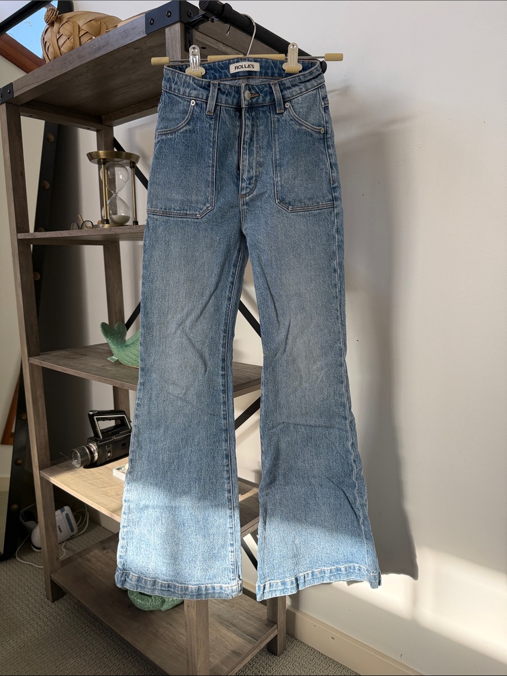 ROLLA'S Light Blue Wide-Leg High-Rise Jeans